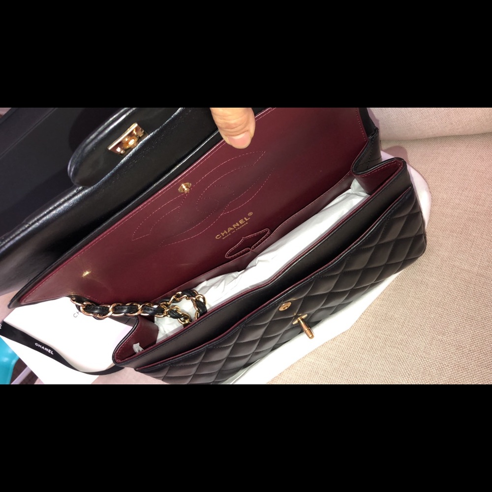 Chanel jumbo Lambskin golden hardware double flap - Picture 6 of 8